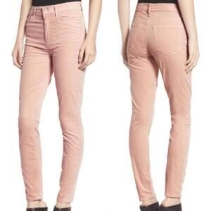 Mother High Waisted Looker Velvet Jeans in Lipstick and Other Stories Size 29”